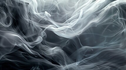 Obraz premium Abstract tendrils of smoke and mist intertwine in a surreal dance of fluid motion, creating an otherworldly landscape that evokes a sense of mystery and intrigue. 