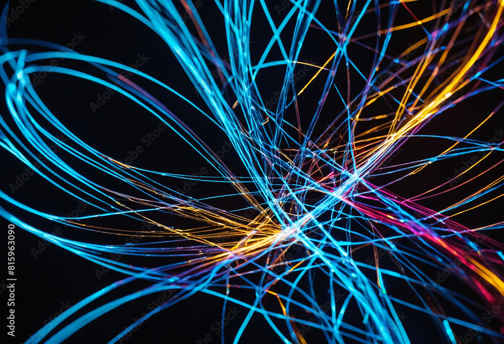 Aufkleber an up-close view of vibrant electrons swirling around a crystal lattice, casting ethereal reflection