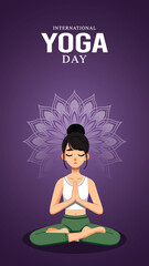 
international yoga day, social media post, international yoga day story, vector. yoga day, illustration, yoga body posture, yoga day poster, happy international yoga day, poster, post, story,  