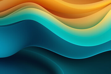 Obraz premium Colorful abstract waves blending on textured background