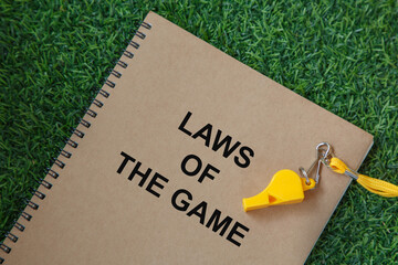 Laws of the game; Referee whistle and book; Referee training or coach training