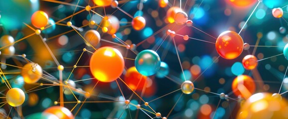 An Abstract Network Background For Global Communications Technology Captures The Essence Of Connectivity And Data Flow, 3D Rendering