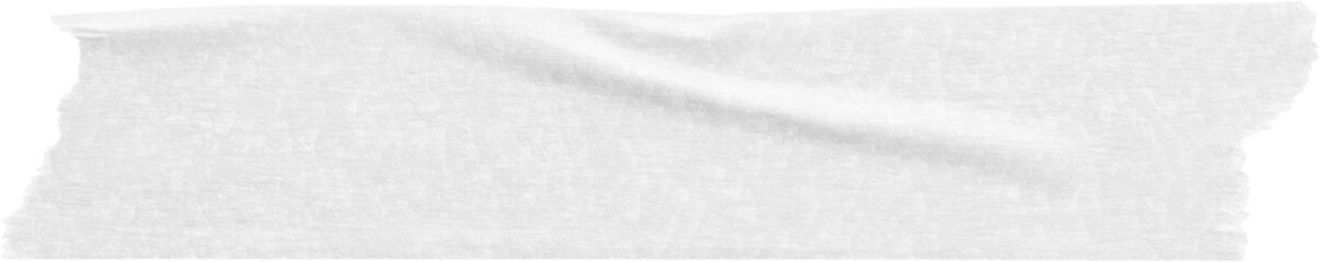 White adhesive paper tape isolated on white background