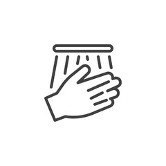 Hand Sterilization line icon