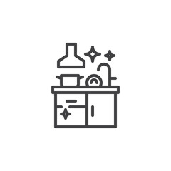 Kitchen Hygiene line icon