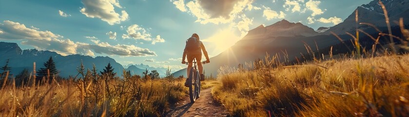 Exhilarating Mountain Biking Adventure in the Breathtaking Rocky Mountains with Dramatic Scenery...