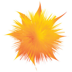 Fire flower isolated on white background bloom