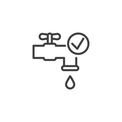 Water Sanitation line icon