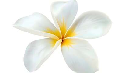 Fototapeta premium White frangipani flower isolated on white background