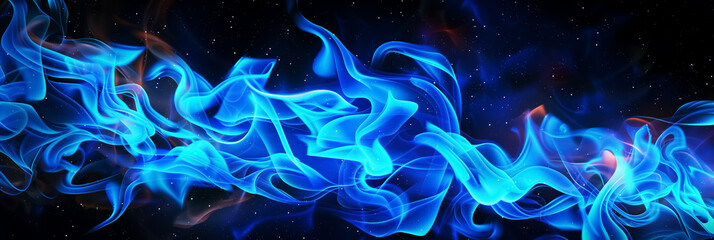 blue fire flame texture, abstract burning banner. Wall Art Design for Home Decor, 4K Wallpaper and Background for desktop, laptop, Computer, Tablet, Mobile Cell Phone, Smartphone, Cellphone