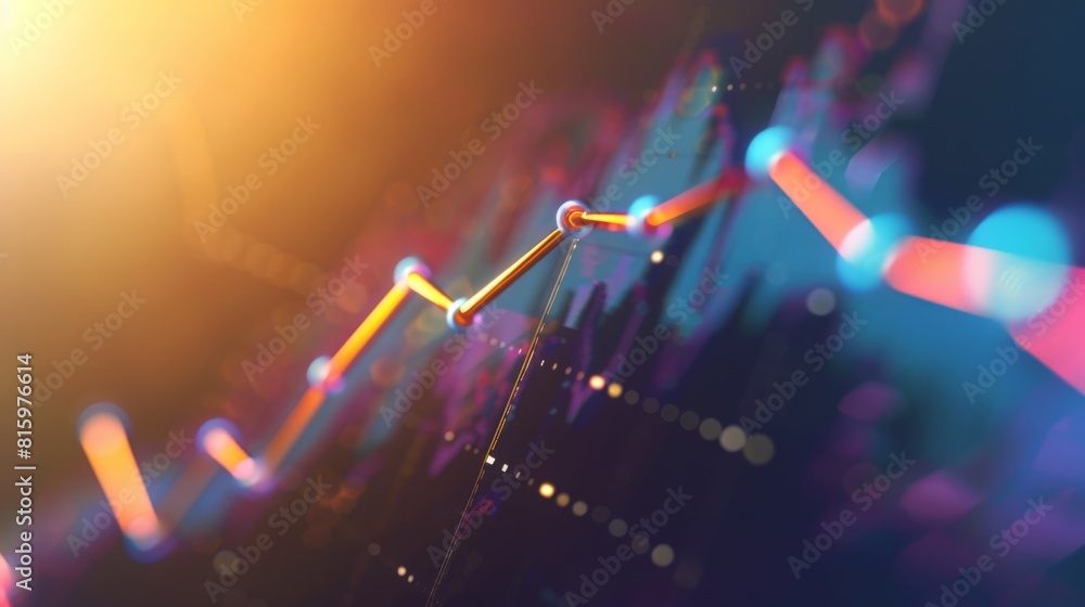 Poster abstract image of financial data analysis.