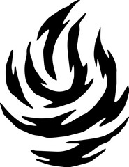 Fire Handmade Tribal Vector Shape - Fire symbol logo Icon Element for Graphic Design and Artistic Project