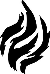 Naklejka premium Fire Handmade Tribal Vector Shape - Fire symbol logo Icon Element for Graphic Design and Artistic Project