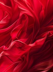 Obraz premium Red Satin Silk Fabric Texture: Smooth luxury in vibrant red, perfect for romantic drapery and elegant fashion