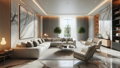 Fototapeta premium interior of a living room with a sofa