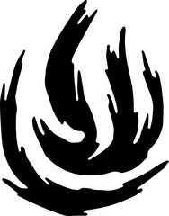 Obraz premium Fire Handmade Tribal Vector Shape - Fire symbol logo Icon Element for Graphic Design and Artistic Project