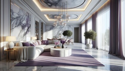 interior of a living room with a sofa