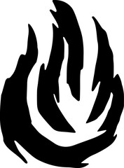 Obraz premium Fire Handmade Tribal Vector Shape - Fire symbol logo Icon Element for Graphic Design and Artistic Project