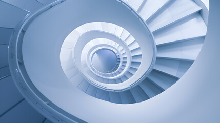 Fototapeta premium Spiral staircase Modern Architecture detail Abstract Background : Generative AI