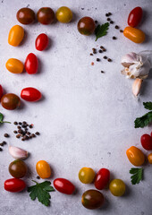 Assortment of different cherry tomatoes