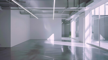 Empty Interior Of Modern Design Office : Generative AI