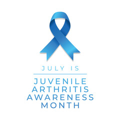 Juvenile Arthritis Awareness Month design template good for celebration usage. blue ribbon vector template. flat design. vector eps 10.