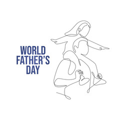 World Fathers Day vector design template. family vector illustration. vector eps 10. flat design.