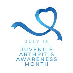 Juvenile Arthritis Awareness Month design template good for celebration usage. blue ribbon vector template. flat design. vector eps 10.