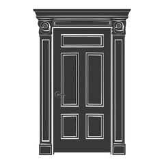 Silhouette door black color only