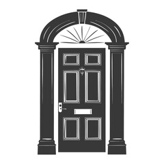 Silhouette door black color only