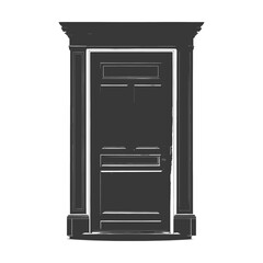 Silhouette door black color only