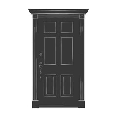 Silhouette door black color only