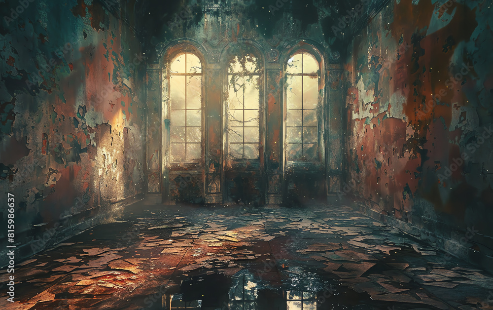 Poster capture a frontal view of dystopian visions with an impressionistic twist