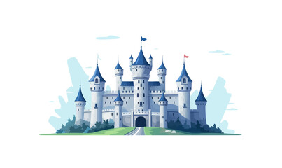 Obraz premium castle vector flat minimalistic asset isolated illustration