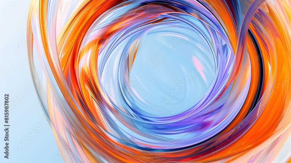 Poster vibrant and dynamic circular design in mesmerizing color combinations