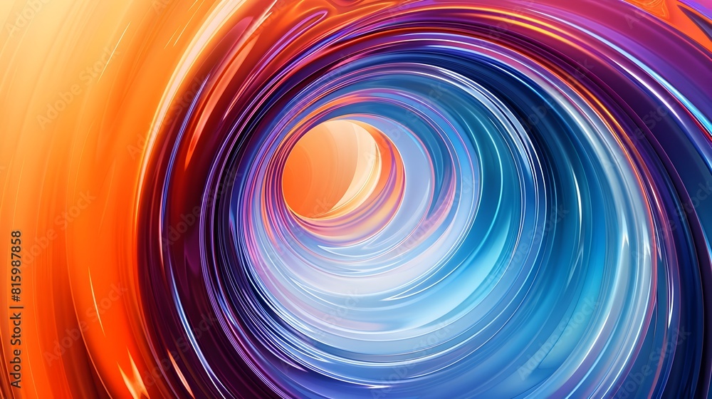 Poster vibrant and mesmerizing circular design in captivating color combinations