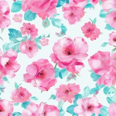 beautiful floral flower seamless pattern background for premium product ai generated