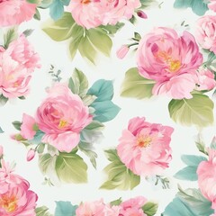 beautiful floral flower seamless pattern background for premium product ai generated