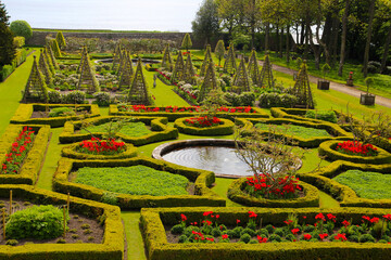 Scotland-Garden of Dunrobin Castle-The garden is modeled on Versailles