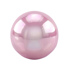 Obraz premium Pink shining pearl isolated on transparent background