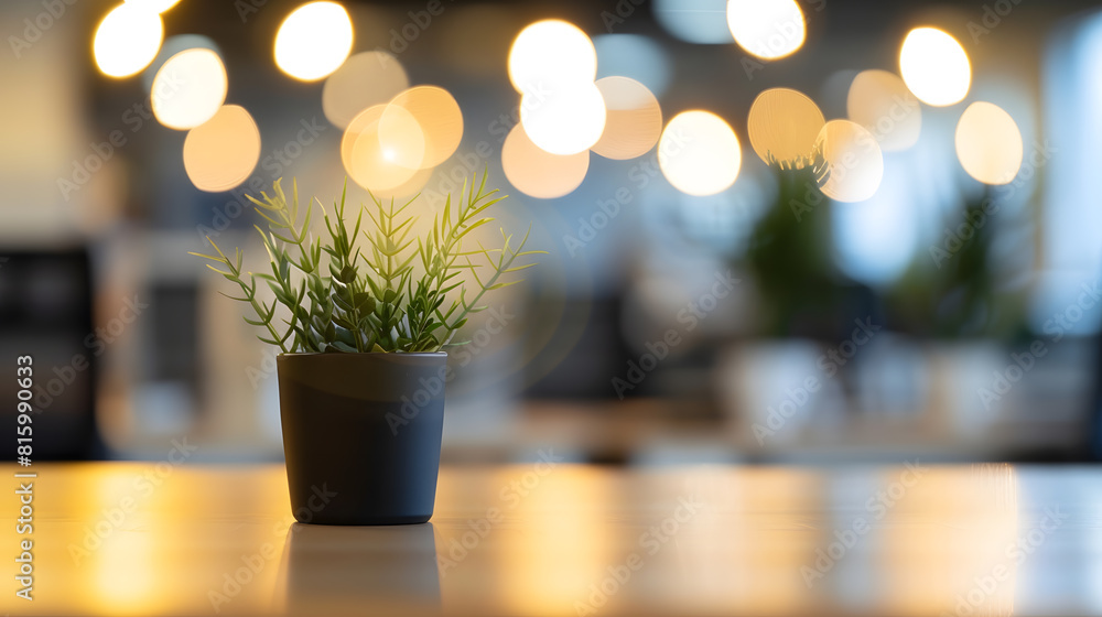 Aufkleber business office without people with blurred bokeh background : generative ai