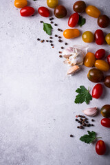 Assortment of different cherry tomatoes