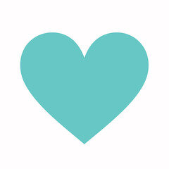 Vector style heart shape symbol logo