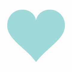 Vector style heart shape symbol logo