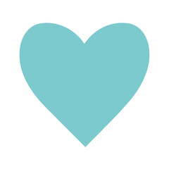 Vector style heart shape symbol logo