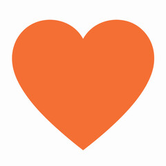 Vector style heart shape symbol logo