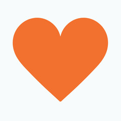 Vector style heart shape symbol logo