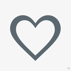 Vector style heart shape symbol logo