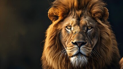 Majestic Portrait of a Noble Lion in Stunning Detail