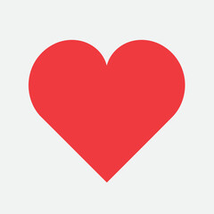 Vector style heart shape symbol logo